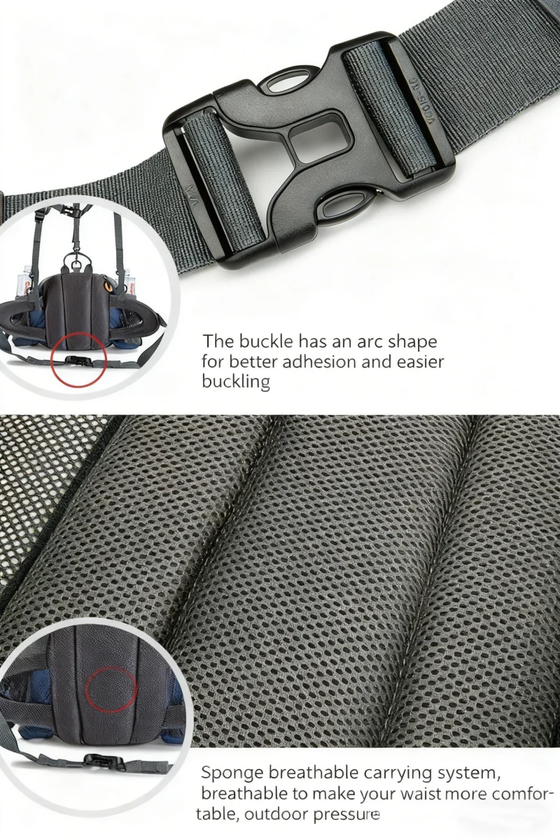 Camping Hüft- und Brusttasche Outdoor Nylon Schultertasche Crossbody Reise Fahrrad Laufen Handtaschen Klettern Herrentaschen – Detail 17