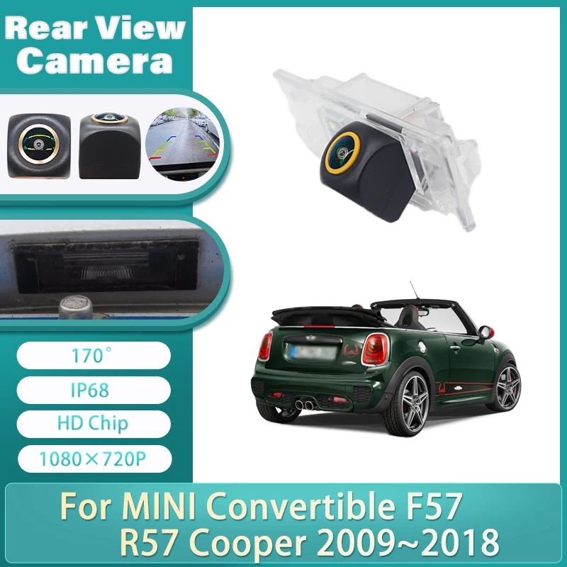 170° HD Rear Camera For MINI Convertible F57 R57 Cooper 2009~2018 Night vision Backup Reversing Camera License plate Camera