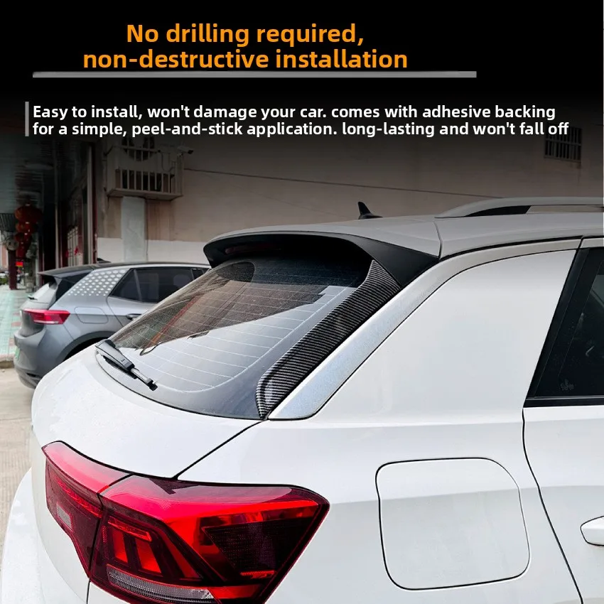 ل Volkswagen T-Roc 2017 + أجنحة جانبية أجنحة ذيل سبويلر ملصقات السيارات الديكور الخارجي تعديل الملحقات #6