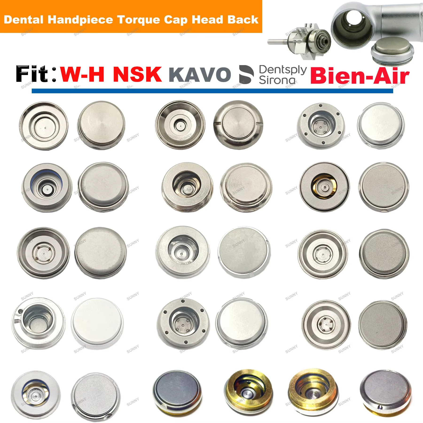 

Dental Handpiece Torque Cap Head Back Cover Stainless Fit NSK Max Air Series KAVO 640 646 Push Button High Speed Handpiece