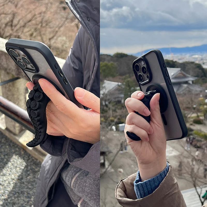 

Магнитный держатель для мобильного телефона с когтями осьминога, креативный магнитный крючок для холодильника, подставка для ручного телефона Magsafe