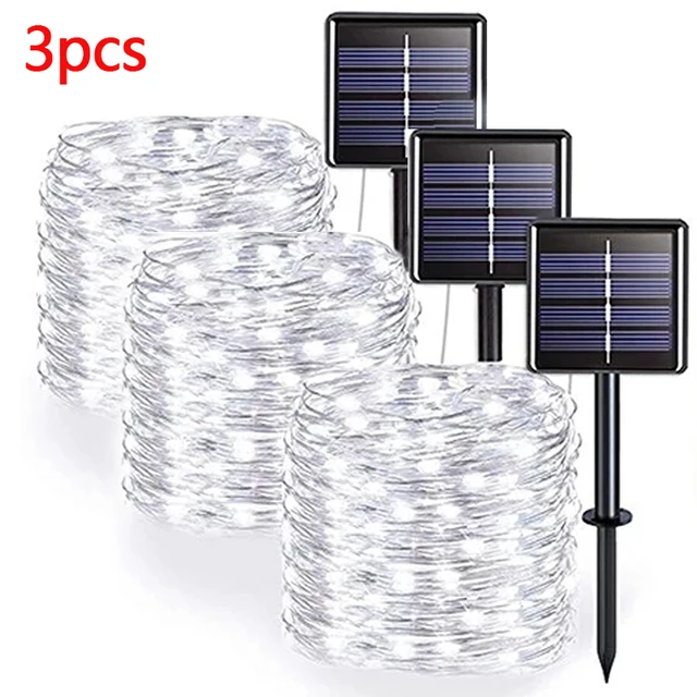 OKAL RED EAST 42M400Leds Solar LED Licht Outdoor Girlande Lampe Garten Solar Fee Lichterkette Wasserdicht Weihnachten Garten Dekoration Im Freien 6