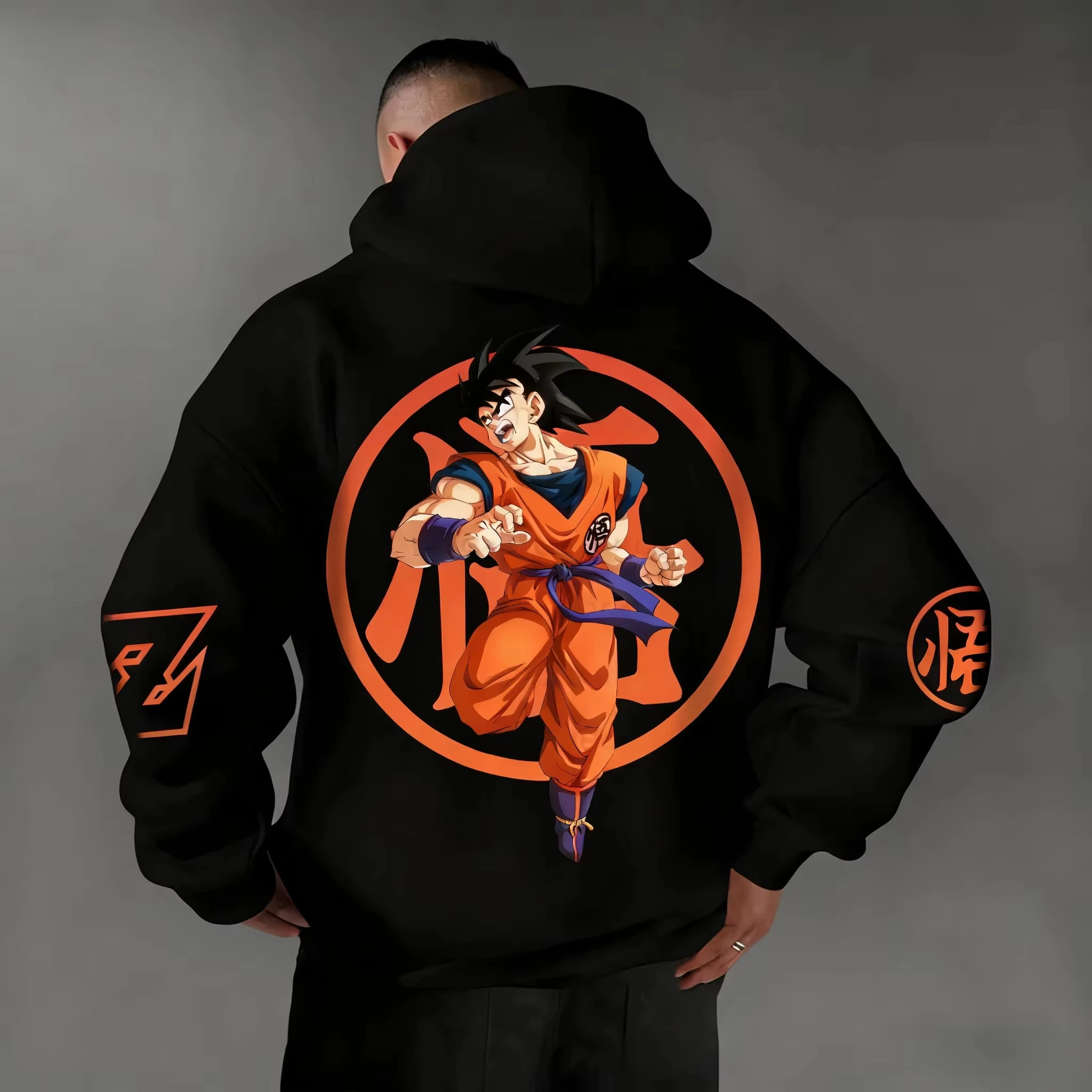 

Autumn Winter Fleece Japan Anime Dragon Ball Hoodie Men Women Hoodies Loose Sweatshirt Unisex Autumn Warm Casual
