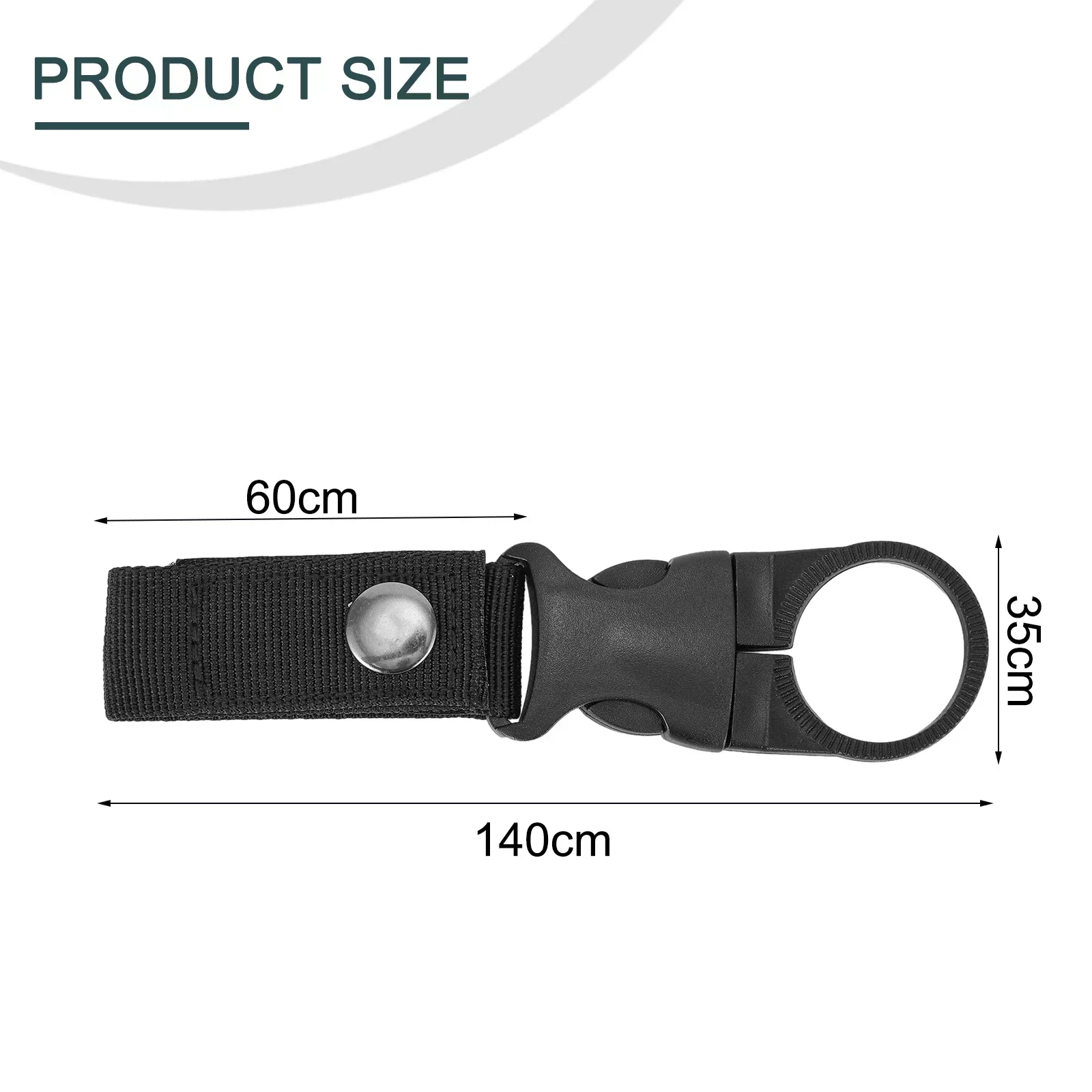 1PC Webbing Buckle Hook Water Bottle Holder Camping Outdoor Security Escape Supplies Nylon Webbing Buckle Carabiner Belt Clip