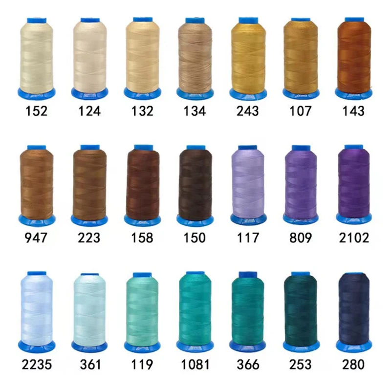 210D 150D Color Polyester High Strength Sewing Thread 300D/3 Luggage Leather Car Seat Belt Sewing Supplies Beaded Binding Thread