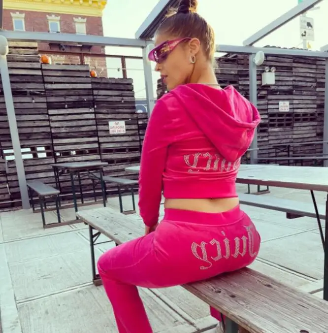 2025 الخريف الشتاء المرأة البلوز مجموعة بلون عادية بسيطة مقنعين 2 قطعة مجموعة موضة رياضة الركض امرأة بانت مجموعات #3