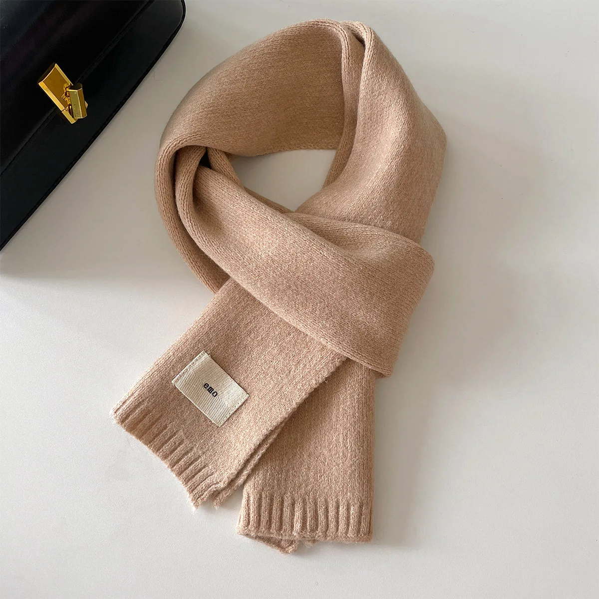 2024 New Autumn Winter Women Men Korean Scarf Knitted Wool Warm Thickened Neck Scarf Neckerchief Thick Windproof Cold Proof Wrap