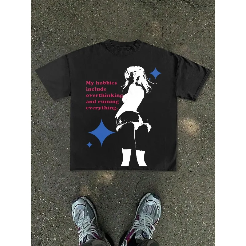Funny Light Trendy Style Y2K Retro Men and Women, American Street Fashion Men's T-shirt