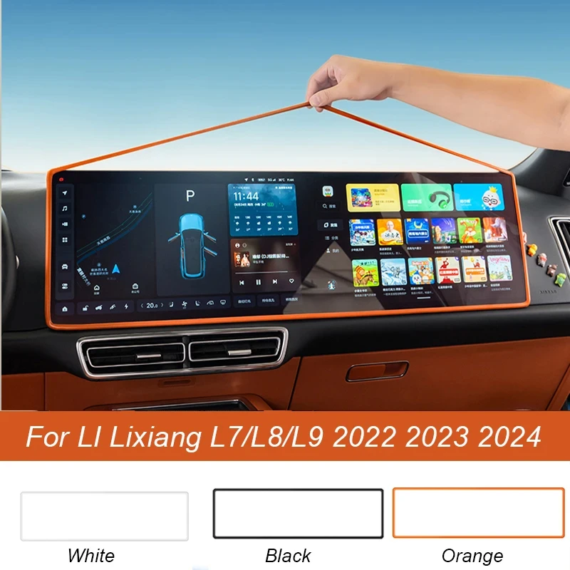 

For LiXiang L7 L8 L9 2022 2023 2024Car Screen Frame Display Edge Protector Central Control Silicone Protective Cover For LI