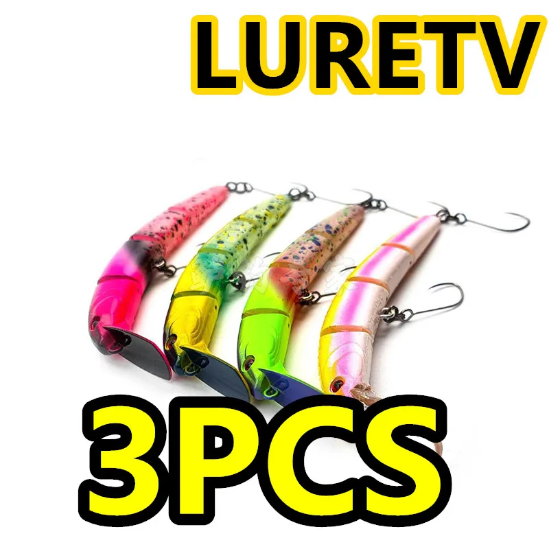 

8018 7cm 4.4g 3PCS LURETV Imported from Japan Valkein Multi-Section Fish Hook for Trout Floating/Sinking Versions