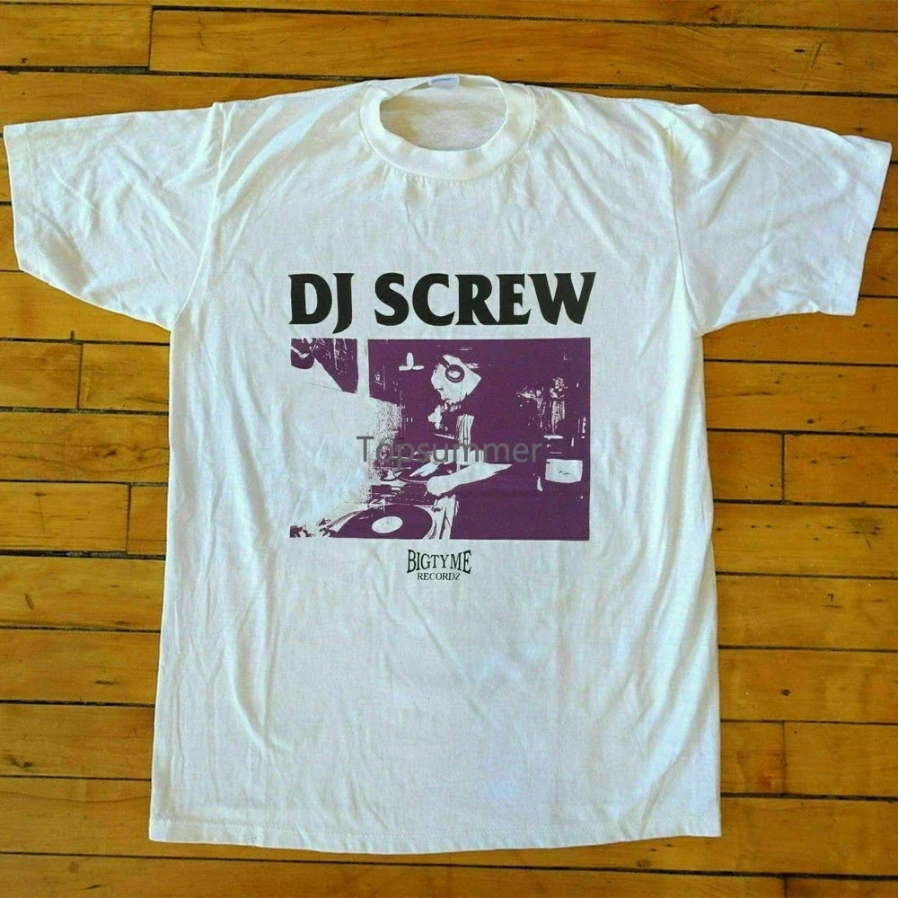 Camisetas Vintage de Dj Screw Bigtyme Records para hombre, Hip Hop, talla estadounidense