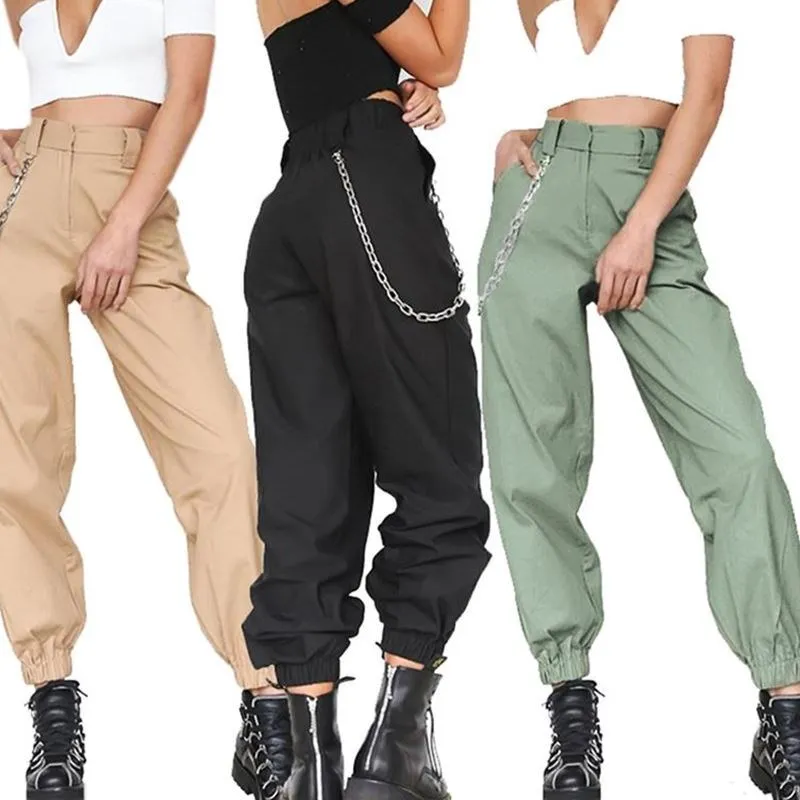 トレンディな女性のカジュアルハルウンパンツローウエスト綿混紡生地若々しい女性のスリングロングパンツ多用途秋のウェア