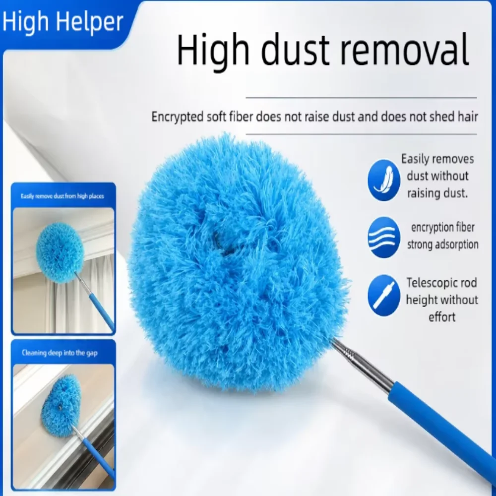 Stretchable sweater static brush for dust-free cleaning of long-handled duster