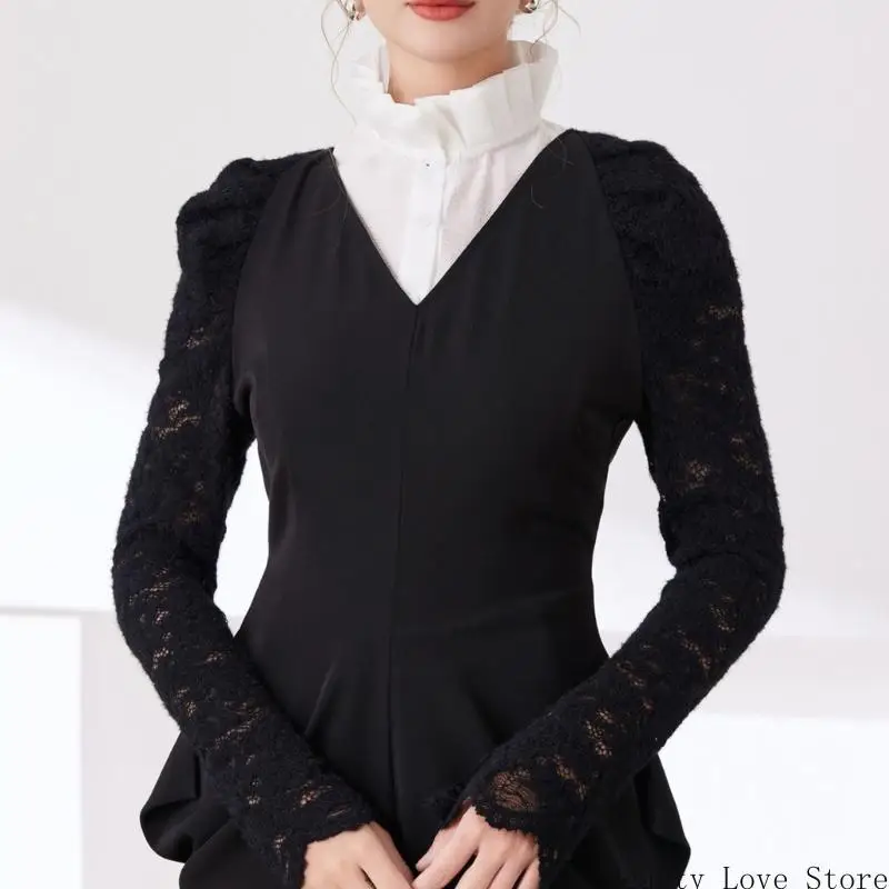 تعدد الاستخدامات الكاذبة ذوي الياقات البيضاء قابلة للفصل ملحق الرقبة إدراج الرقبة للنساء اللباس #2