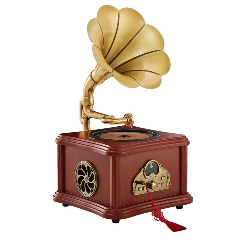 New Mini CD Gramophone Living Room European Home Ornament Outdoor Portable Aromatherapy Nostalgic Bluetooth