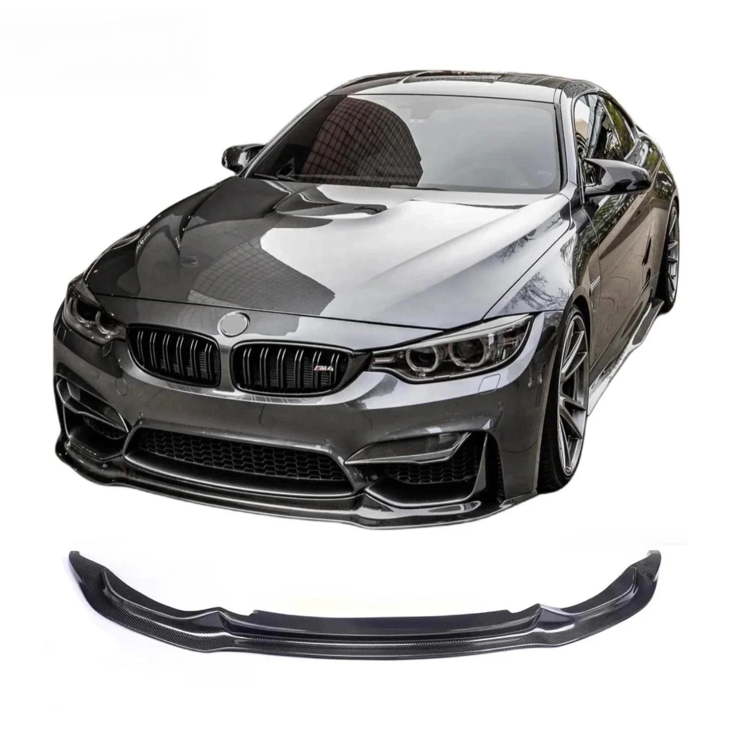 

V-образный передний спойлер из углеродного волокна для BMW M3 F80 M4 F82205-2019