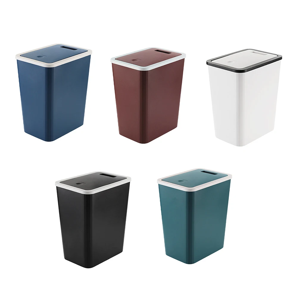 Bathroom Trash Can Garbage Can With Lid Trash Bin Large Capacity For Kitchen Bedroom Living Room Toilet Trash Can