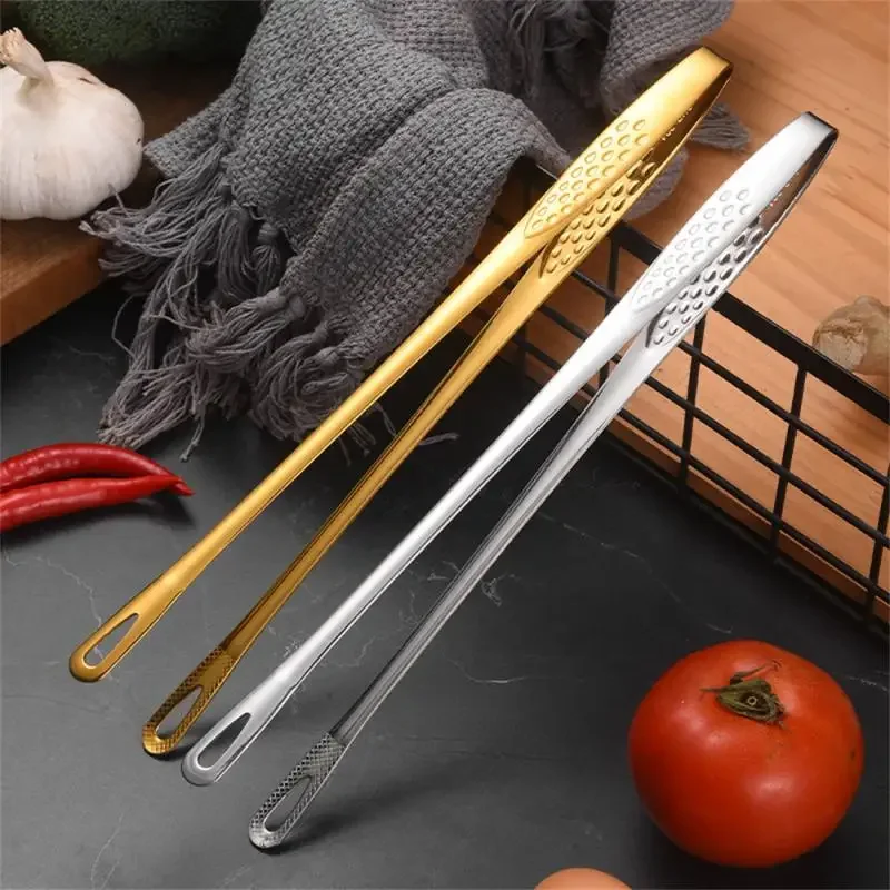 304/403 Stainless Steel Food Tongs Long Handle Non-Slip Barbecue Tongs Steak Tongs Kitchen Cooking Tools Kitchen Accessories