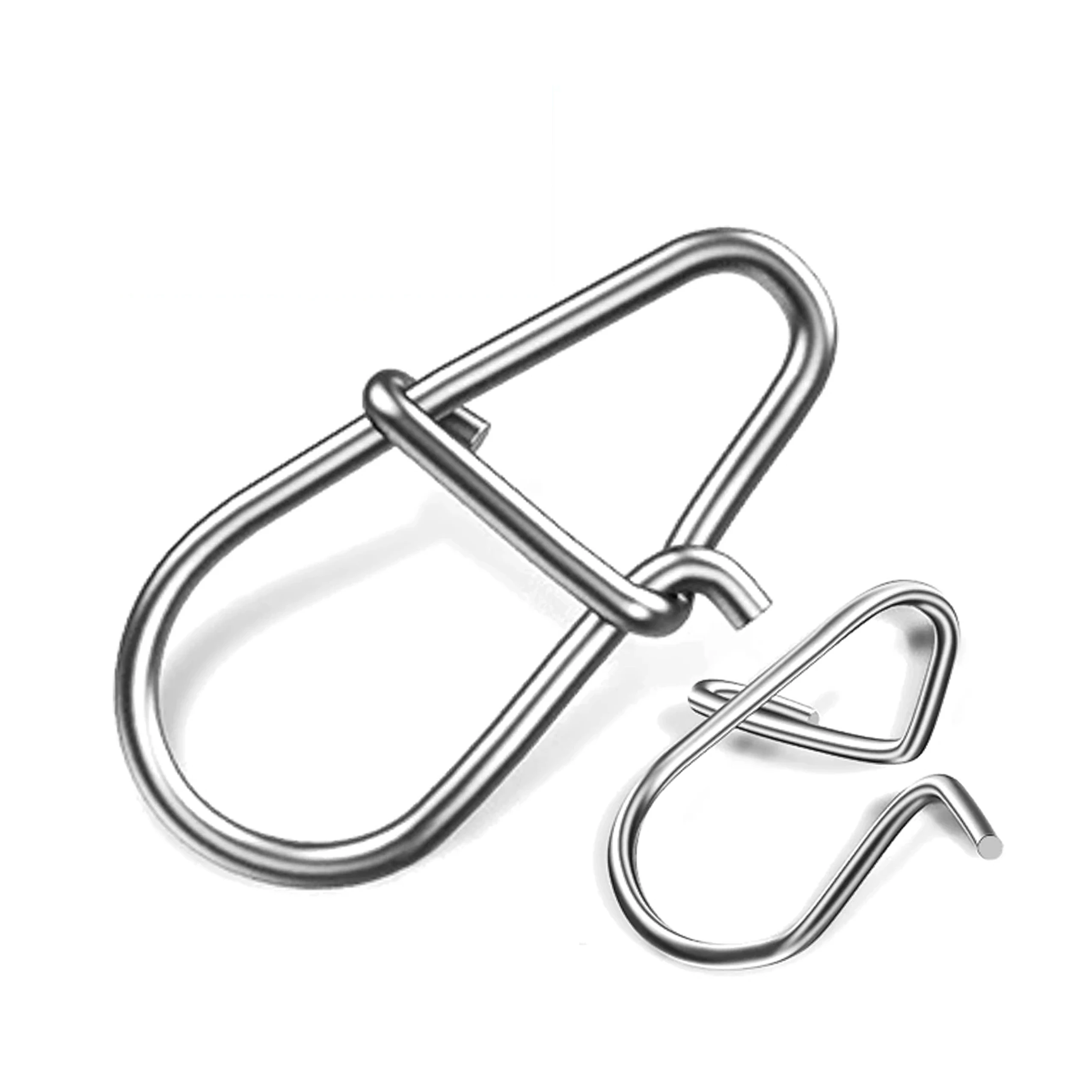 Fish trip Fishing Snap Connector Edelstahl Angel karabiner Duo Lock Snap Schnell wechsel Snap Terminal Tackle – Detail 3