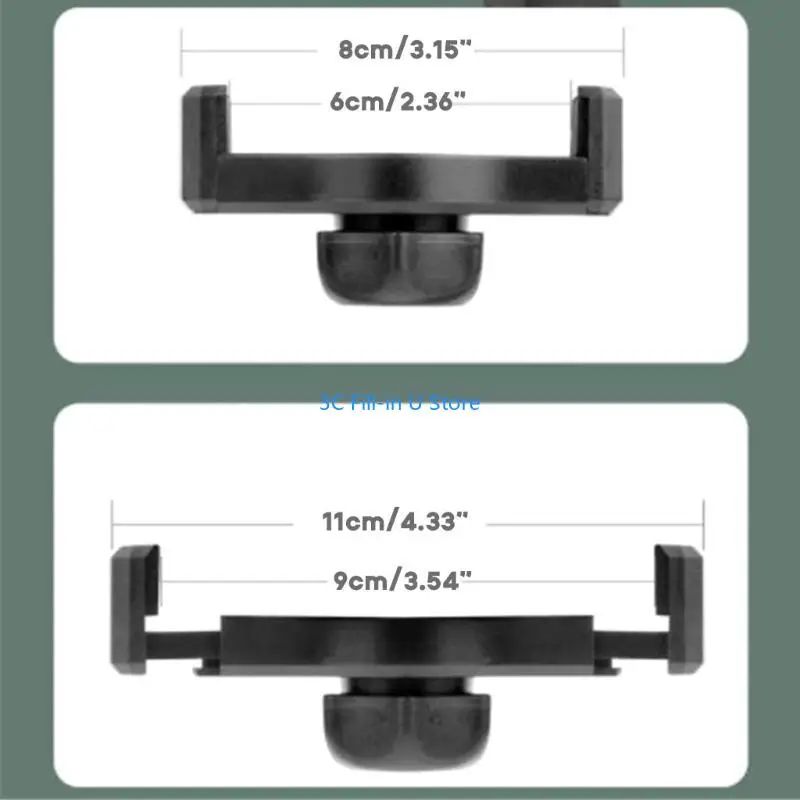 G8TA Double Pull Kẹp điện thoại E-clip CLAMP CLIP CLIP CLIP đầu cho điện thoại có thể điều chỉnh điện thoại 3,5-6 inch