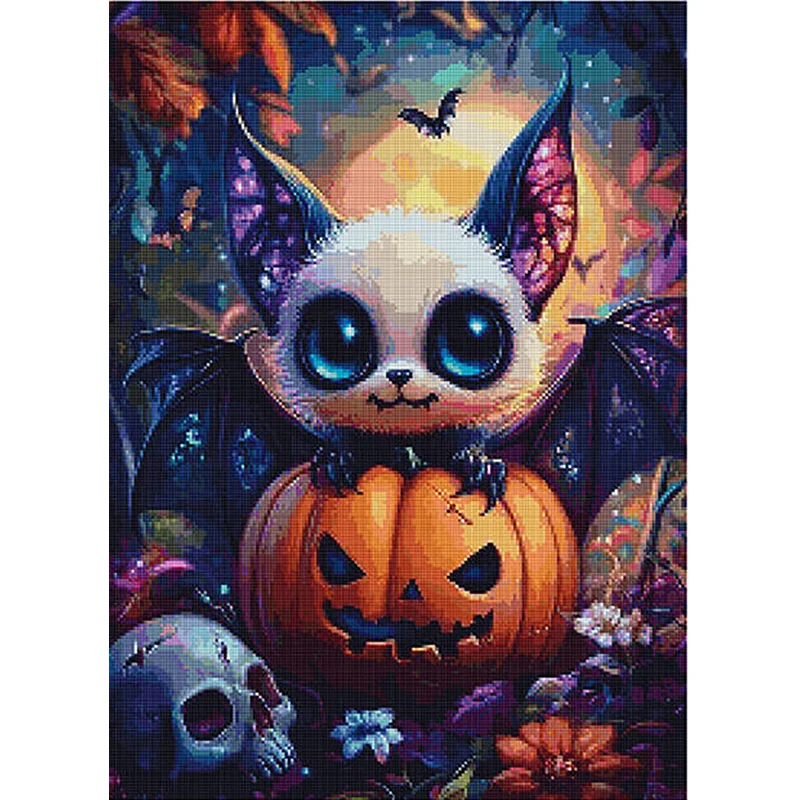 1PC frameless  Diamond Painting Bat Animal DIY New Arrival Diamond Mosaic Pumpkin Picture Of Acrylic Halloween Gift