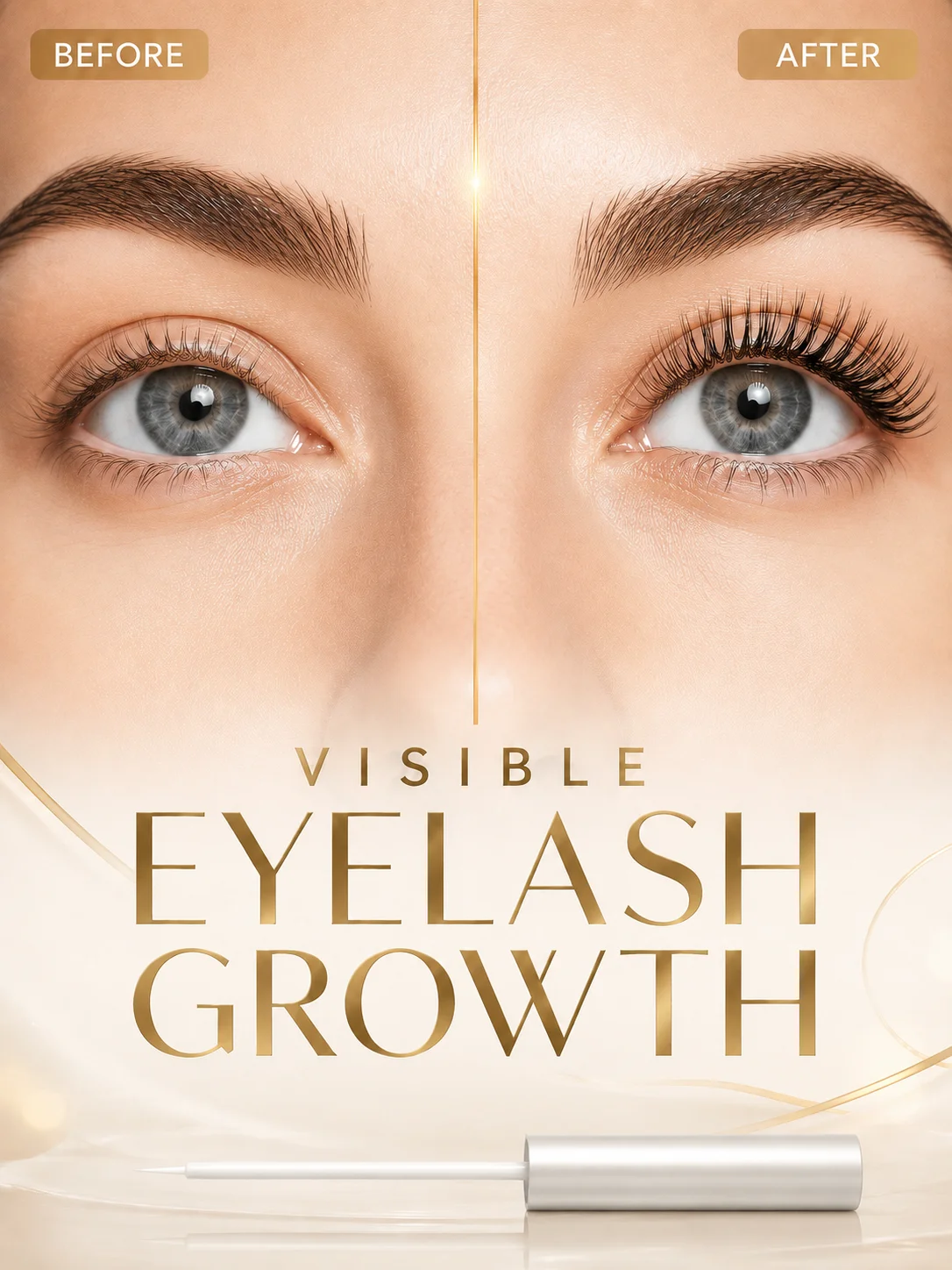 Eyelash Growth Serum for Longer and Fuller-Looking Lashes, Natural Curl, Volumizing and Daily Eyelash Care