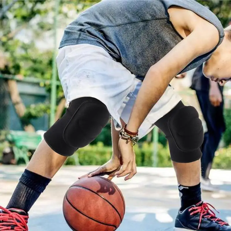 1 par esponja joelheira protetora esportes dança yoga feminino crianças patinação joelho anti-queda esfregar patinação para homens