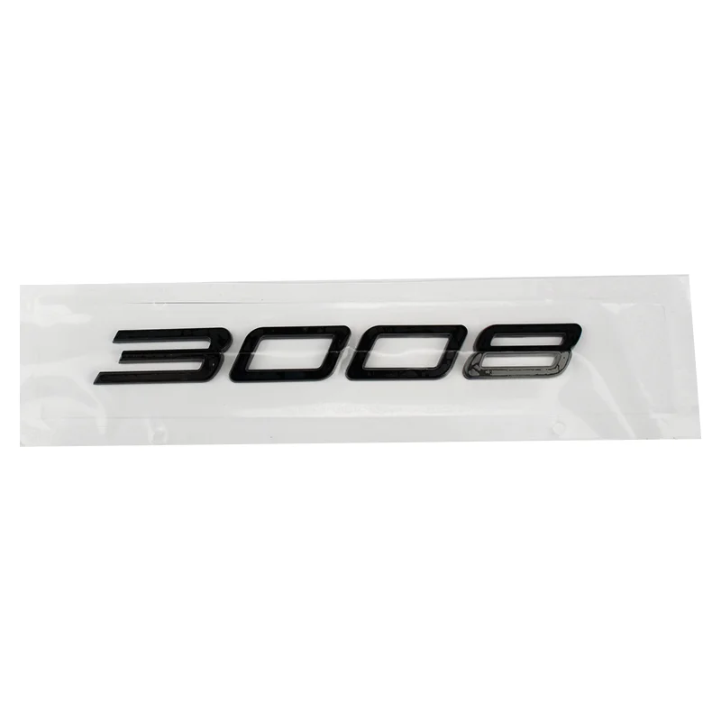 

Car ABS Rear Trunk Words Letters Logo Badge Emblem Decals Sticker For Peugeot 2008 3008 4008 5008 2023 2024 2025 Accessories