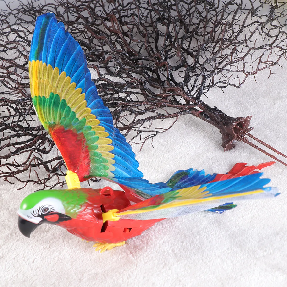 

Light Up Music Playing Parrot Electronic Flying Sling Bird Gift Stick Sound Flashing Sensory Learning