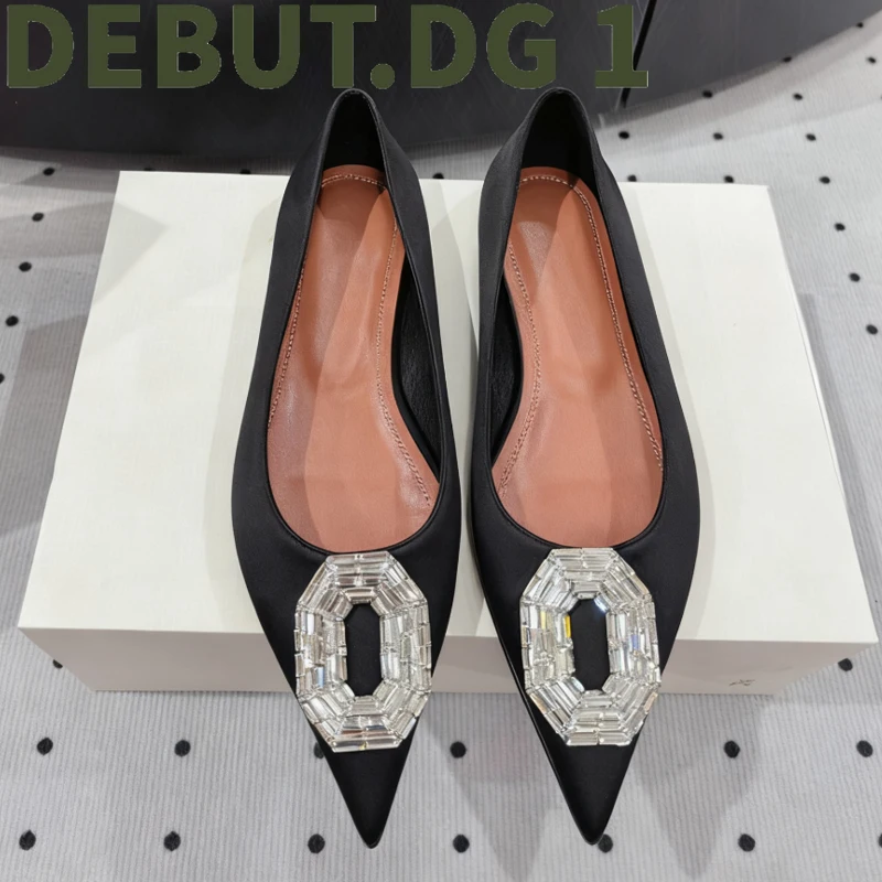 Genuine Patent Leather Flats, 1cm Heels with Sheepskin Lining & Leather Sole, Elegant and Simple Style Fashion Shoes