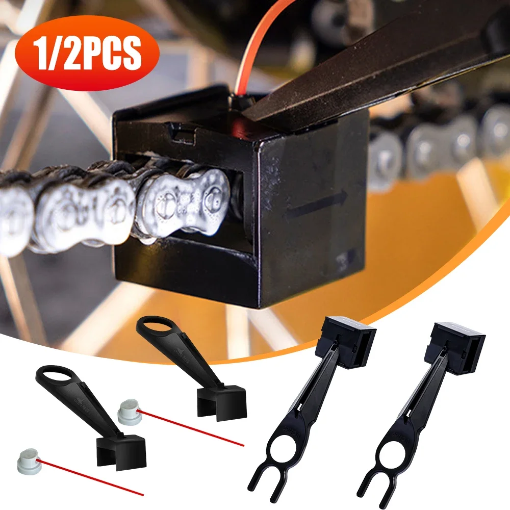 1/2PCS Upgraded Bike Motorcycle Chain Lube Oiler Tool Mess-Free Chain Wax Cleaner Straw Lubricant Applicator Maintenance Cycling
