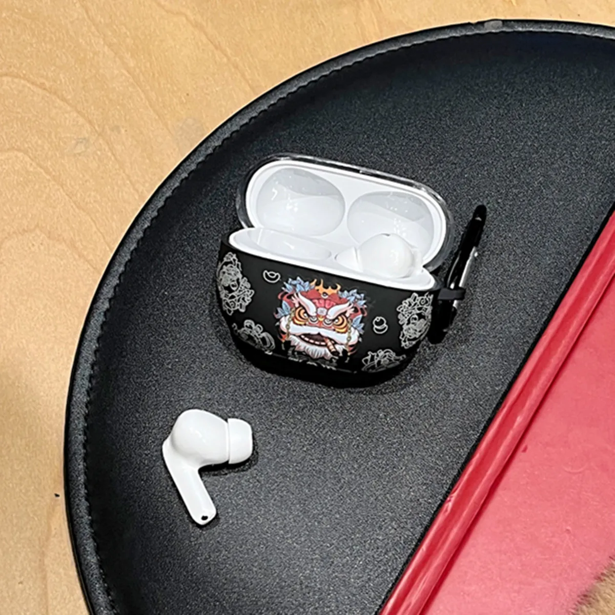 لطيف الكرتون مضحك قاسية الأسد كريستال ملصقات حقيبة سماعة الاذن ل Redmi Buds 5 برو/براعم 6 برو (2024) الغطاء الواقي مع هوك