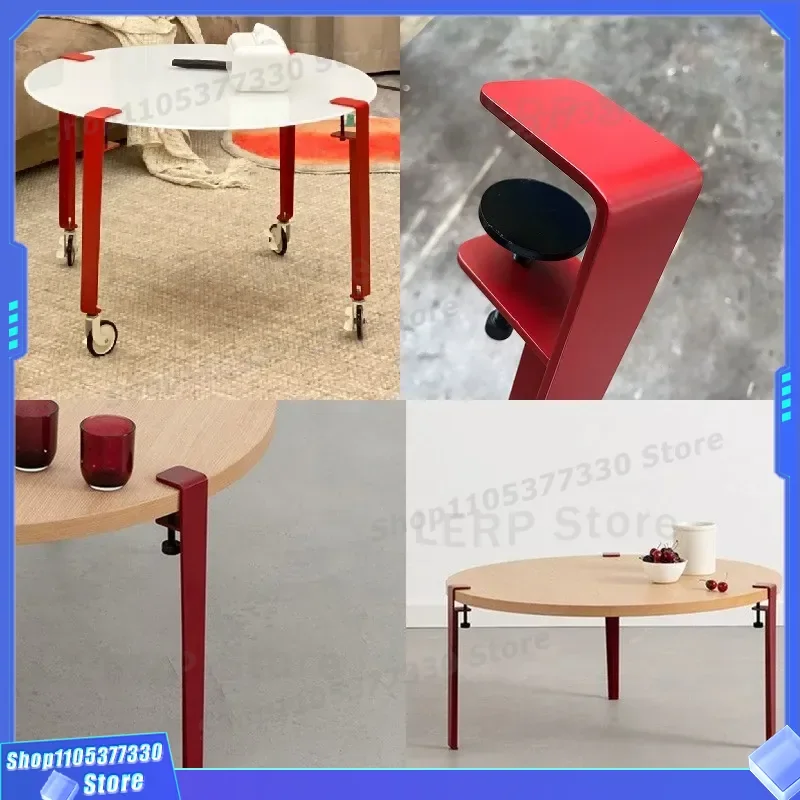 Removable Metal Table Legs No Drilling Required Simple Support Frame with F Clip Bracket for Bookshelf Desk Feet Colorful