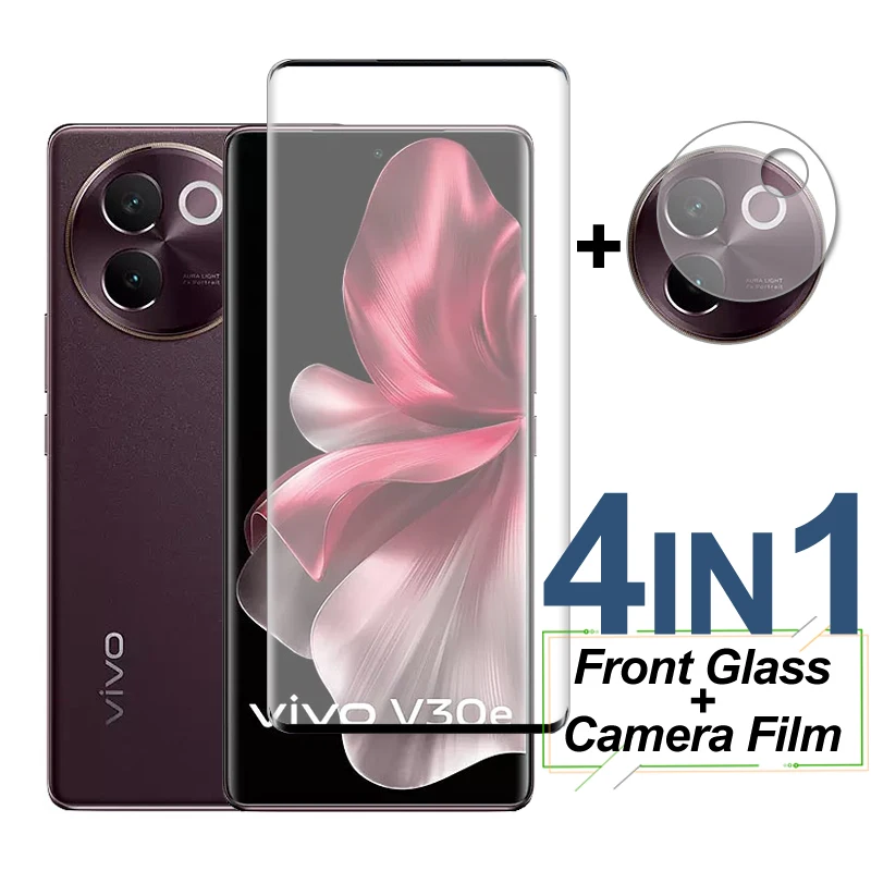 Full Cover Tempered Glass For ViVo V30e Screen Protector On ViVo V30e Glass Protective Phone Camera Lens Film ViVo V30 Pro 5G