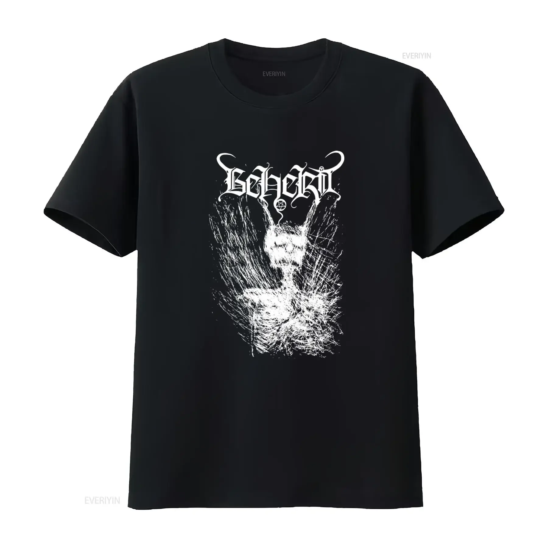 BEHERIT Bardo Exist Heavy Metal Band T shirt For Rock Style vintage Washed Stylish Top For Everyday Wear streetwear Versatile