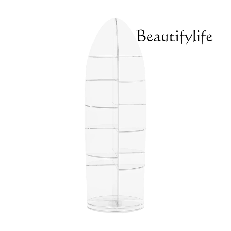 

Acrylic rotating bookshelf modern simple home living room floor shelf creative storage decoration home