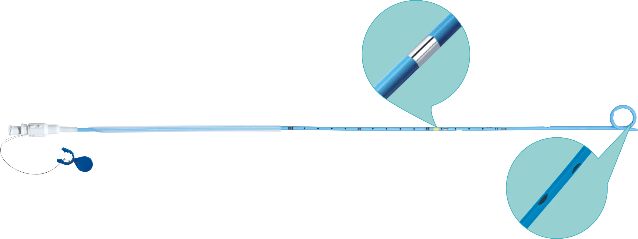 Surgical Pigtail Drainage Catheter Abdominal Biliary Cystic Duct Drainage Catheter fast shipping