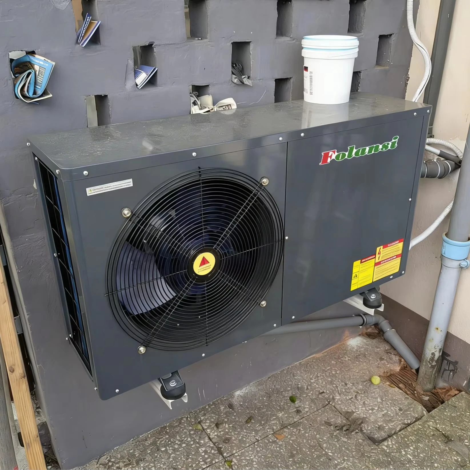 11KW air energy heat pump with WiFi APP remote control, RS485 parallel heating and cooling, optional hot water circulation