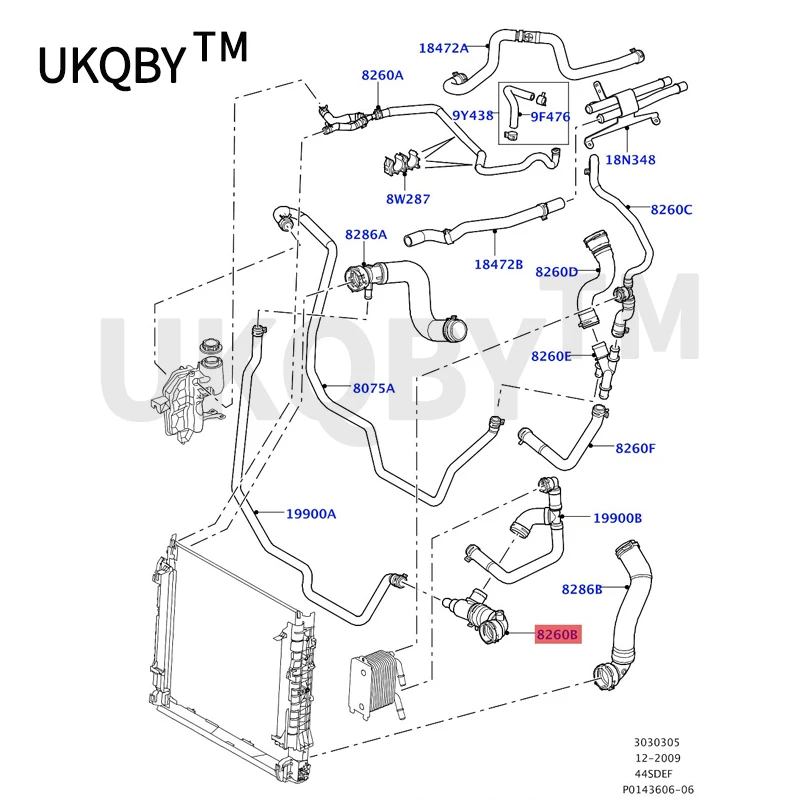 Car Hose assembly 2002-2009lan dro verr ang ero ver water pipe turbocharger intercooler water pipe intake pipe