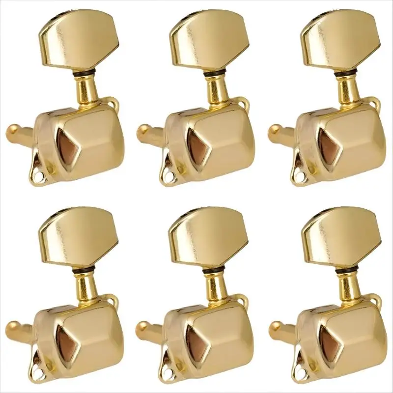 6 PCS Guitar String Tuning Pegs Tuner Semi-closed Tuner Machine Heads for Electric Guitar Folk Acoustic Guitar Tuning Pegs 3L 3R