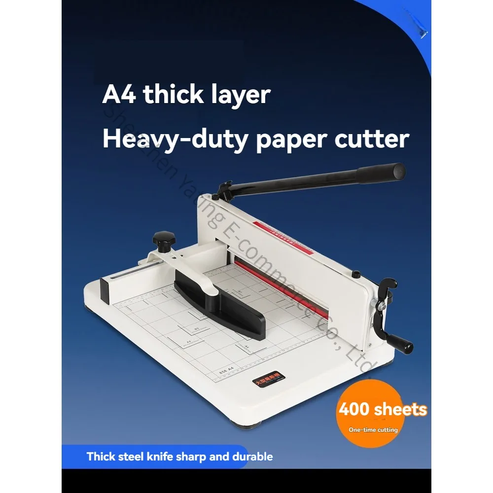 Paper Cutting Machine Manual Paper Cutter Thick Layer Office Tender Document Book Financial Certificater Book 400Sheets