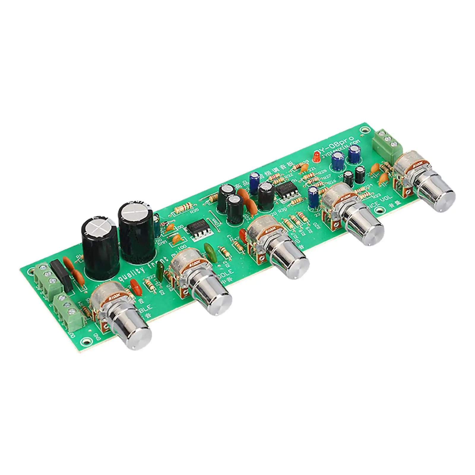 HiFi 2.0 Audio Preamplifier Board Simple Installation Professional PCB Material Treble Alto Bass Replace Parts with Tone Control