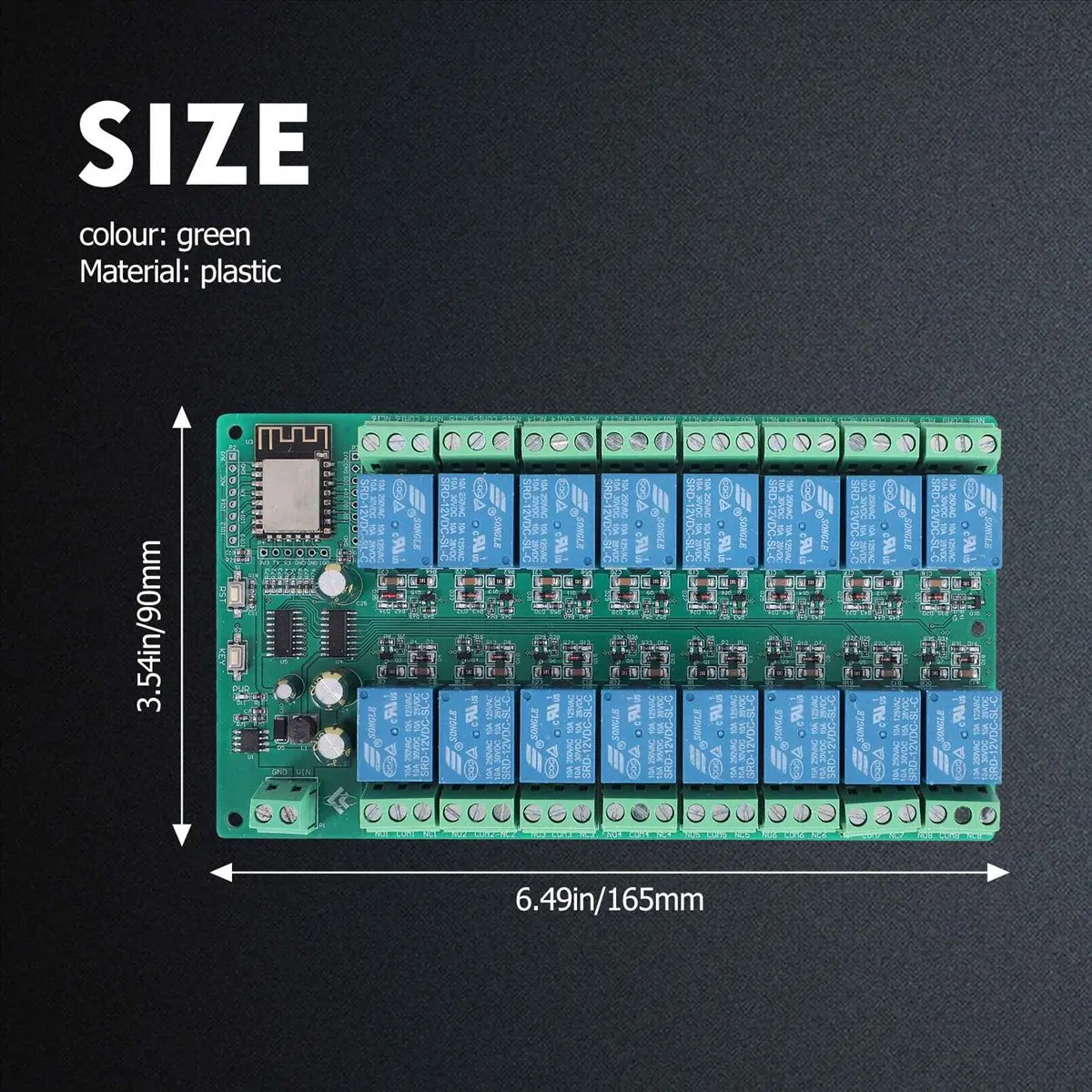 

(ABDH) ESP8266 WIFI 16 Channel Relay Module ESP-12F Development Board Power, 16 Way Relay Module, Supply Mode 12V