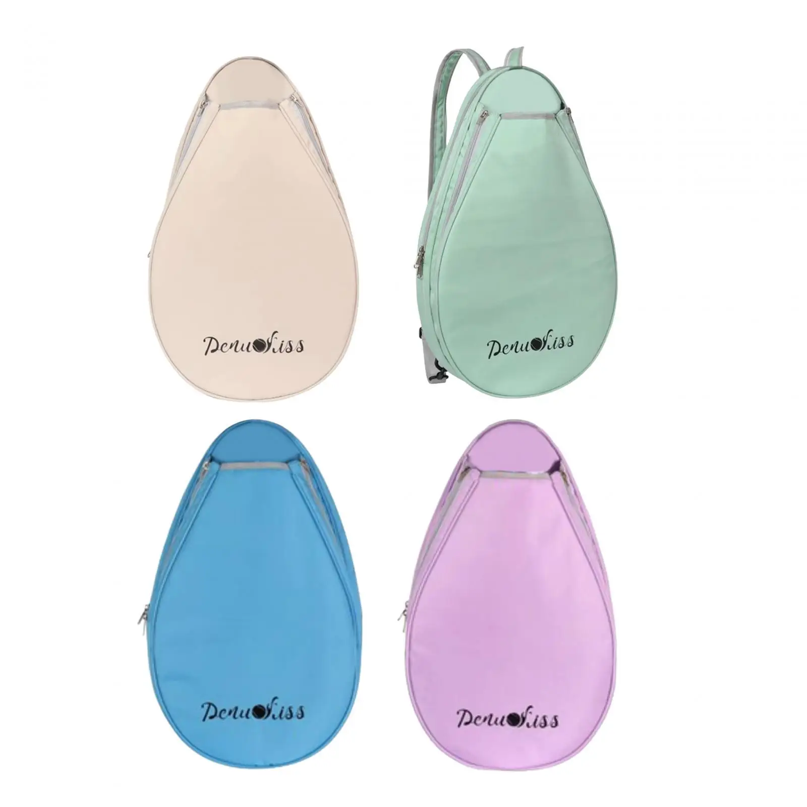 Mochila de pickleball portátil com zíper suave multifuncional bolsa de tênis durável