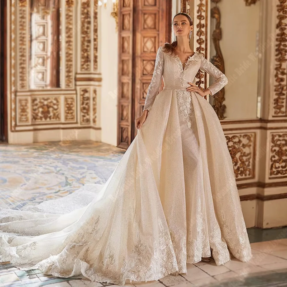 

2026 Luxurious Women Gorgeous Wedding Dresses Elegant Lace Flower Print Bridal Gowns Princess Ball Vestidos De Novia Customized