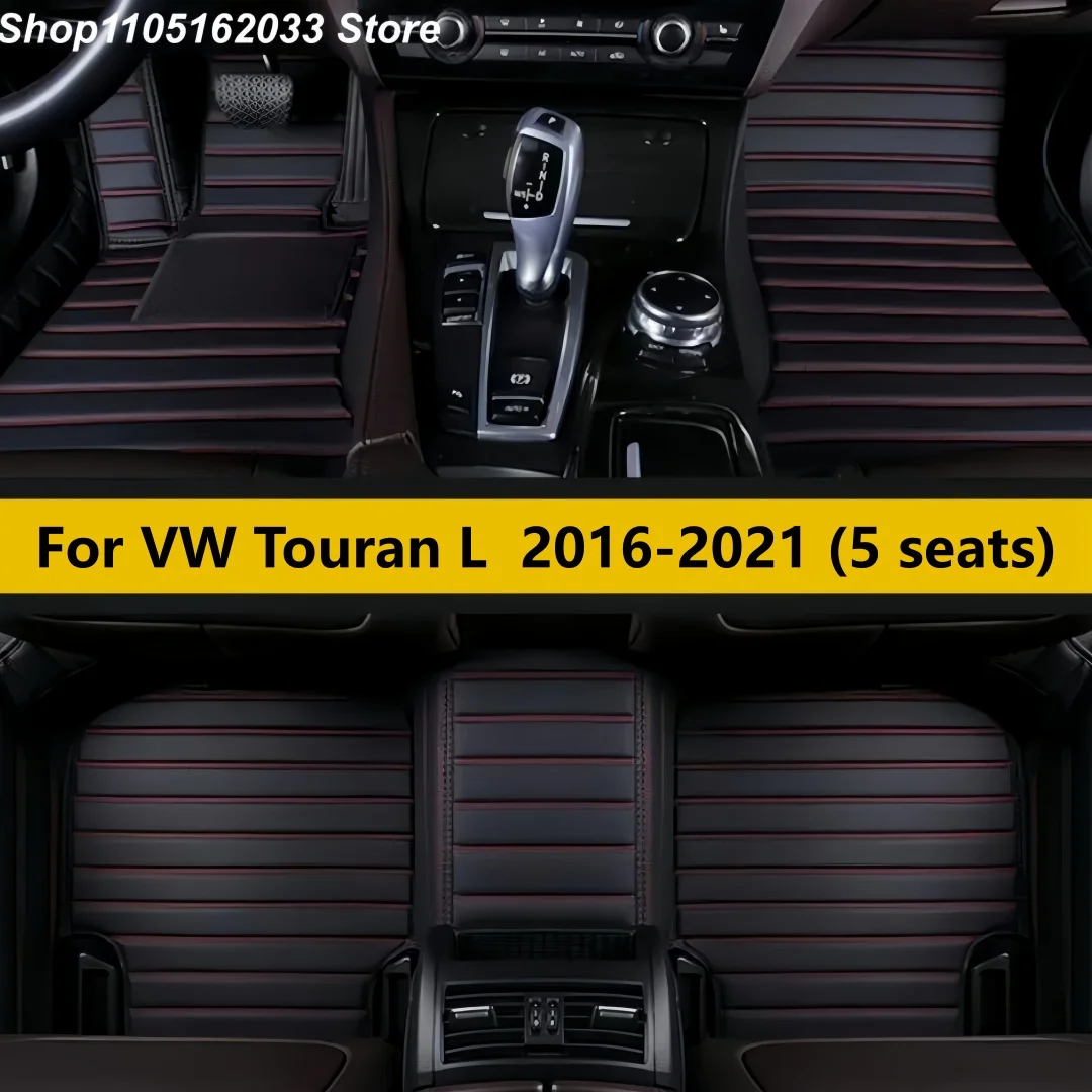 

Car Floor Mats For Volkswagen VW Touran L 2021 2020 2019 2018 2017 2016 (5 seats) Carpets Interior Accessories Auto Parts Cover