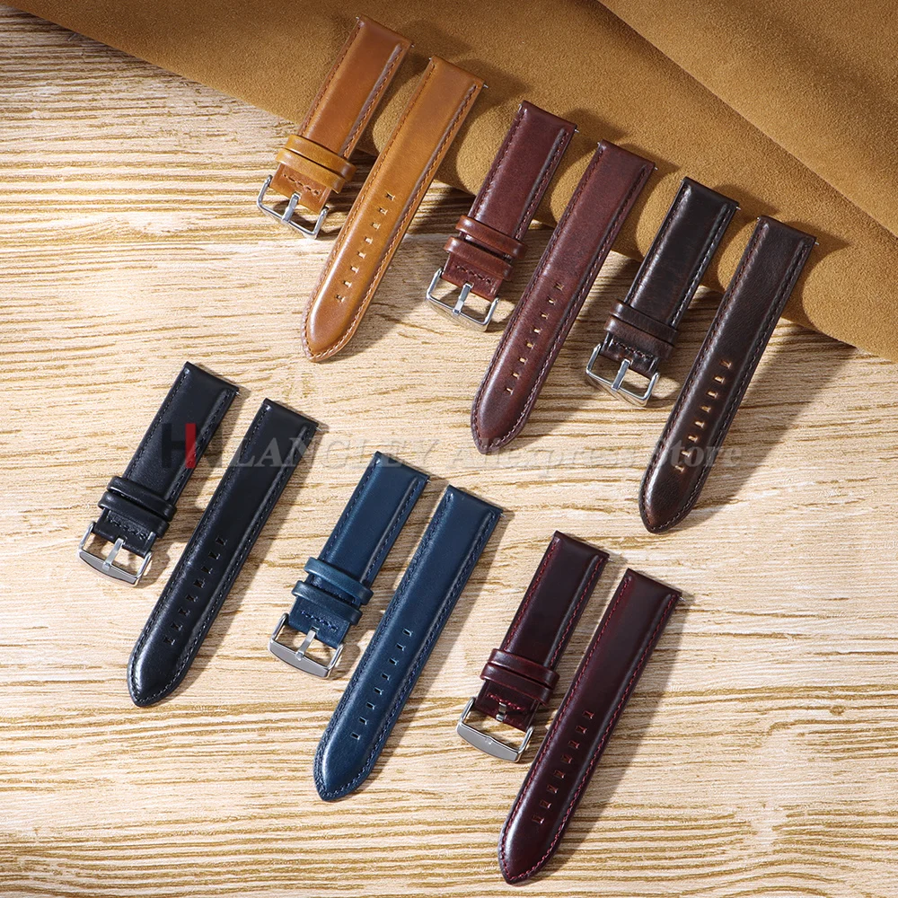 Uhrenarmband aus Rindsleder, universell, im Vintage-Stil, 18 mm, 20 mm, 22 mm, 24 mm, 26 mm, für Herren, passend für DW Daniel Wellington Uhren, Uhrenzubehör. – Detail 10