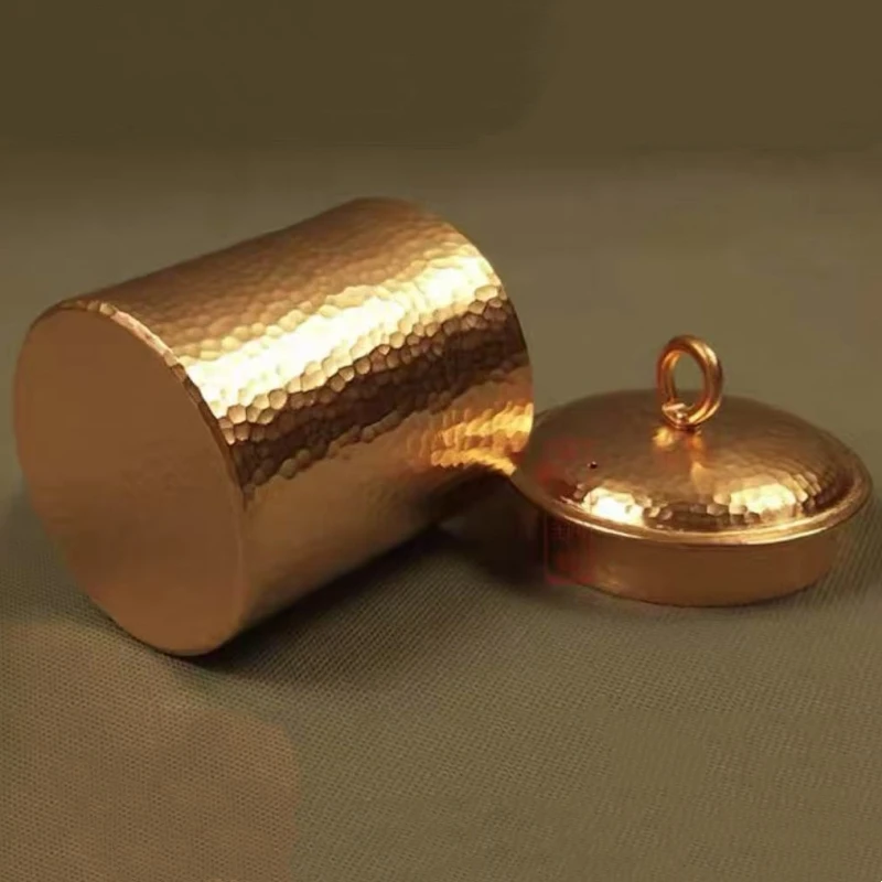 خمر النحاس النقي موسكو البغل القهوة القدح ، مع غطاء محفورة المطرقة الملمس دائم البيرة 500 مللي بهلوان نسج مقبض فنجان شاي #6