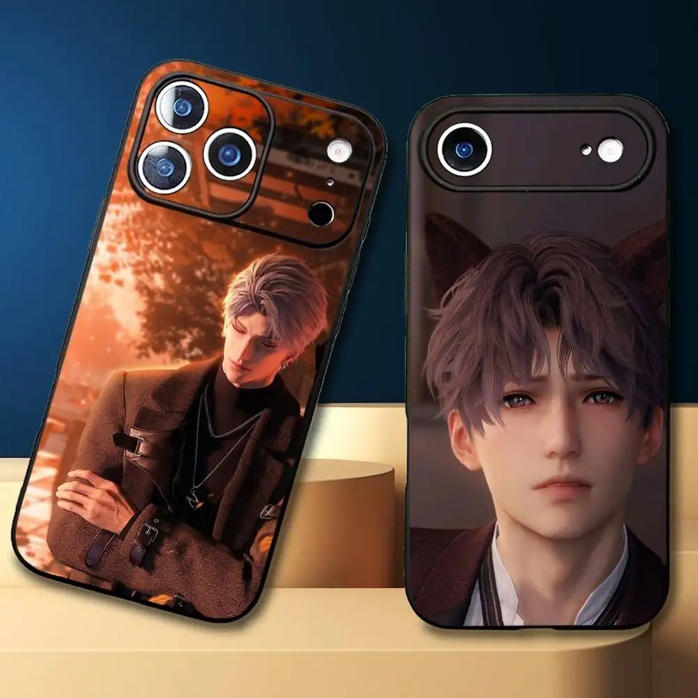 

Love Deepspac Rafayel Phone Case For iPhone17,16,15,14,13,12,11 Plus,Pro Max Soft Black Cover