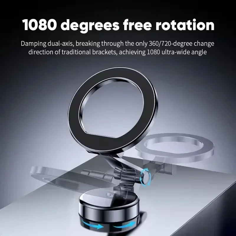 Strong Magnetic Cell Phone Holder Car 360° Adjustable Back Sticker Holder For Magsafe for IPhone 15 Samsung Xiaomi Universal